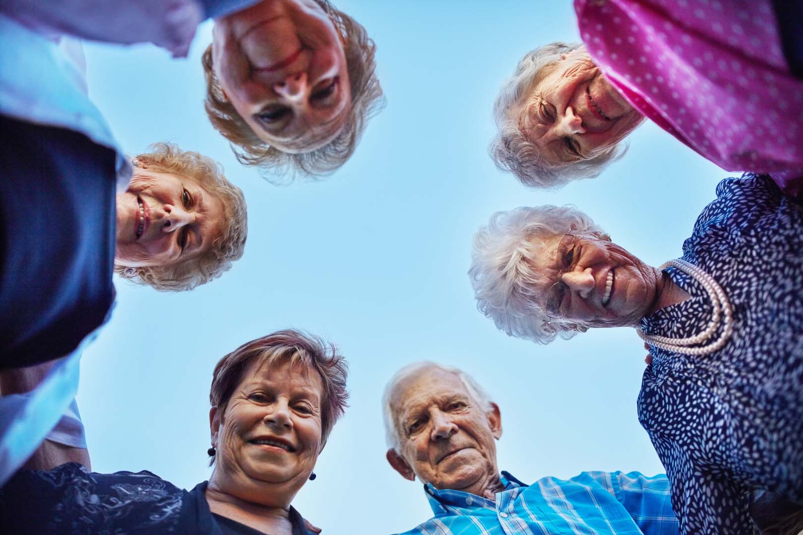 Seniors growing old gracefully together